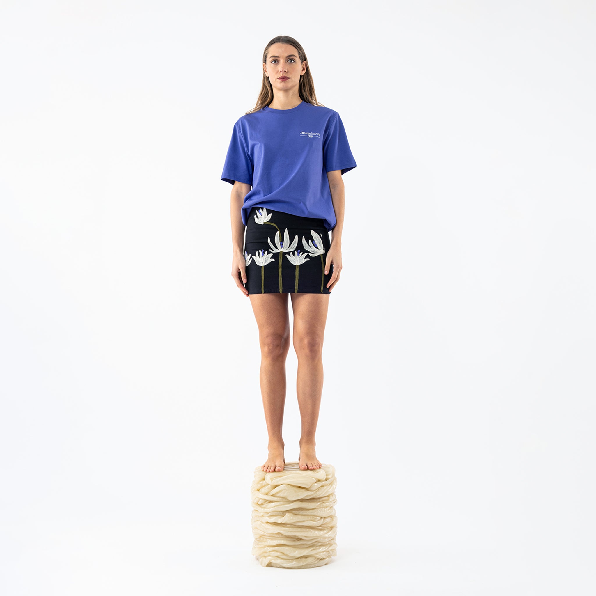 MINIGONNA ANNA TULIPANO NERO