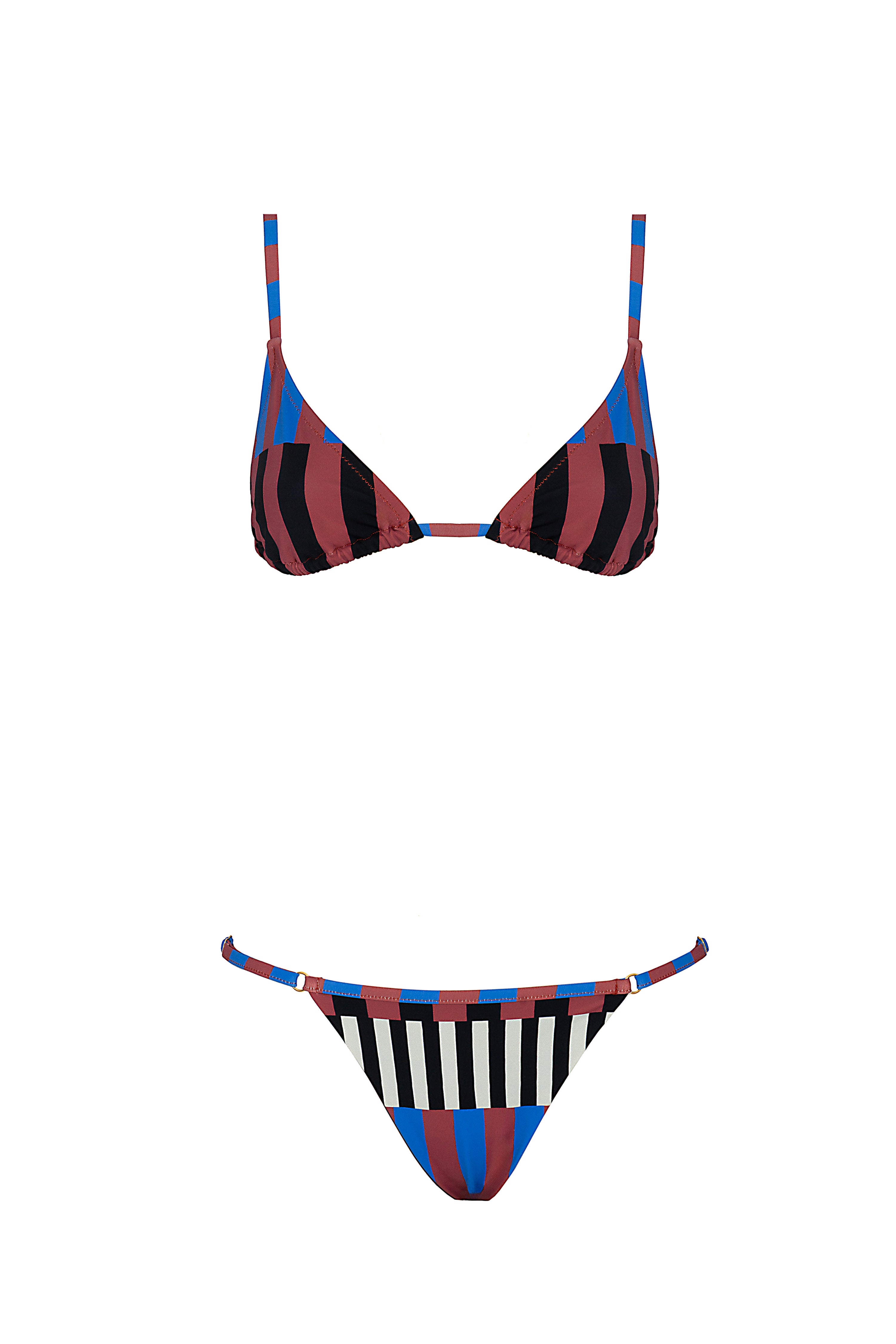 LOLA RIGHE NERO/BLU/BRUCIATO