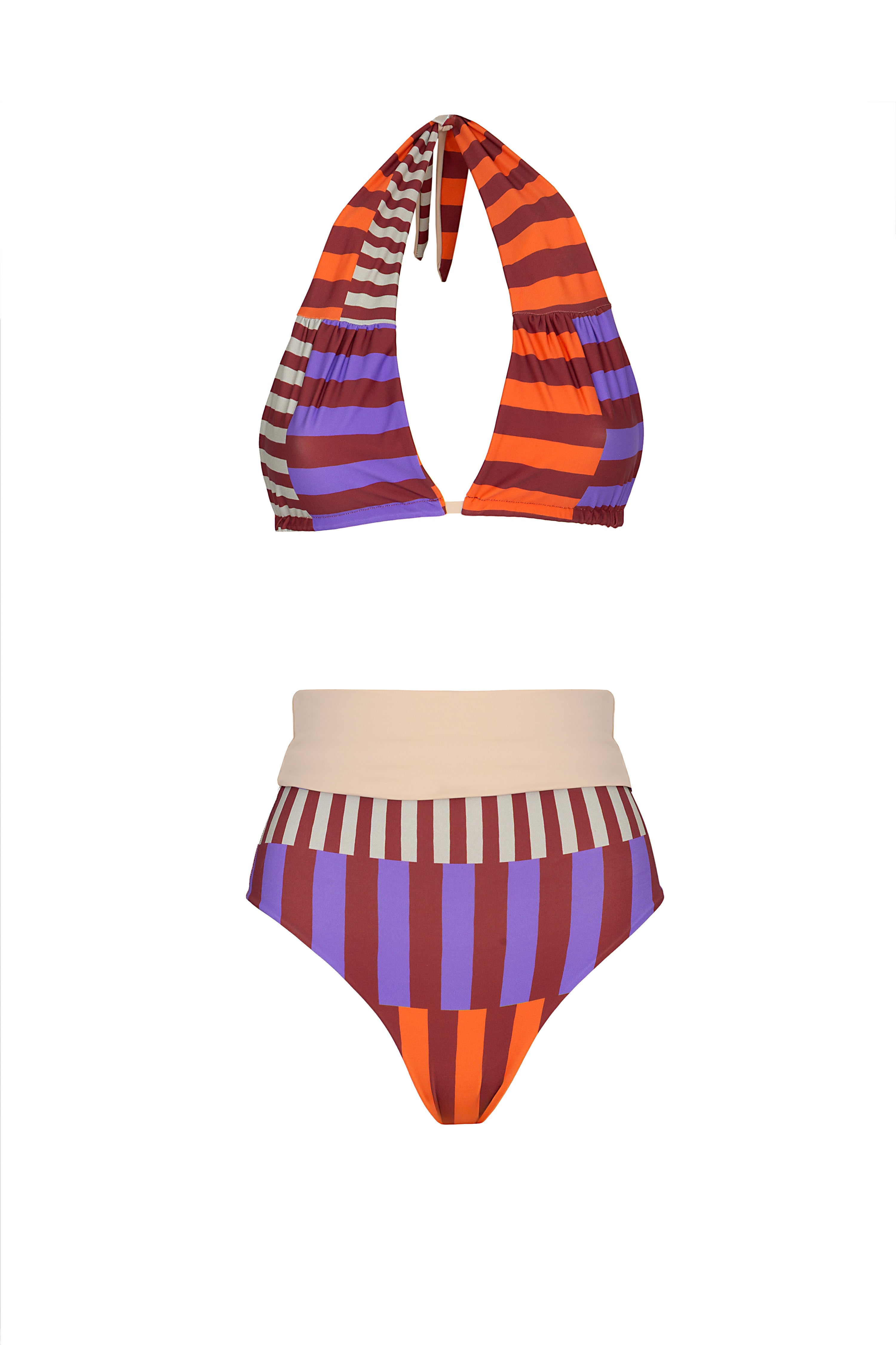 MIMI' RIGHE VIOLA/ARANCIO