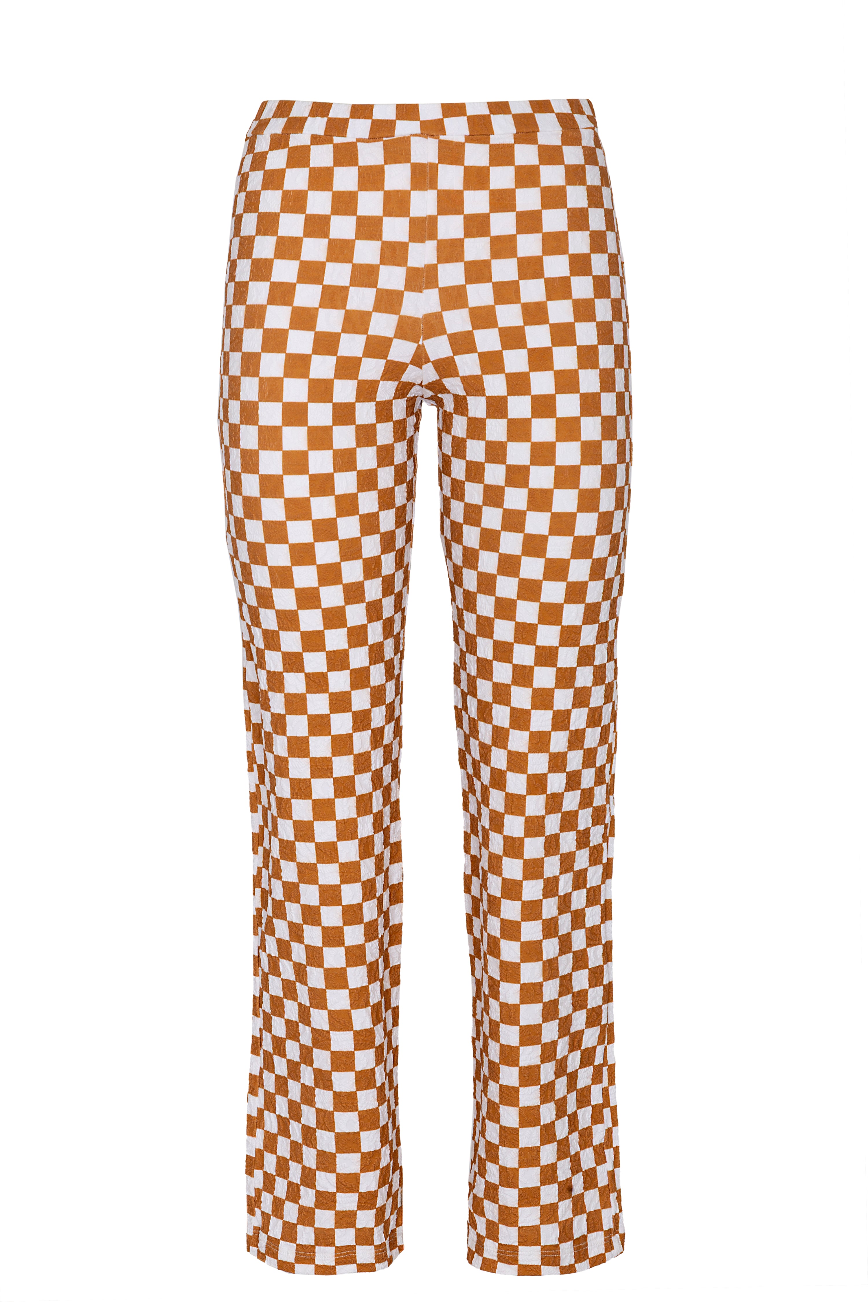 PANTA SCACCO BEIGE BIANCO